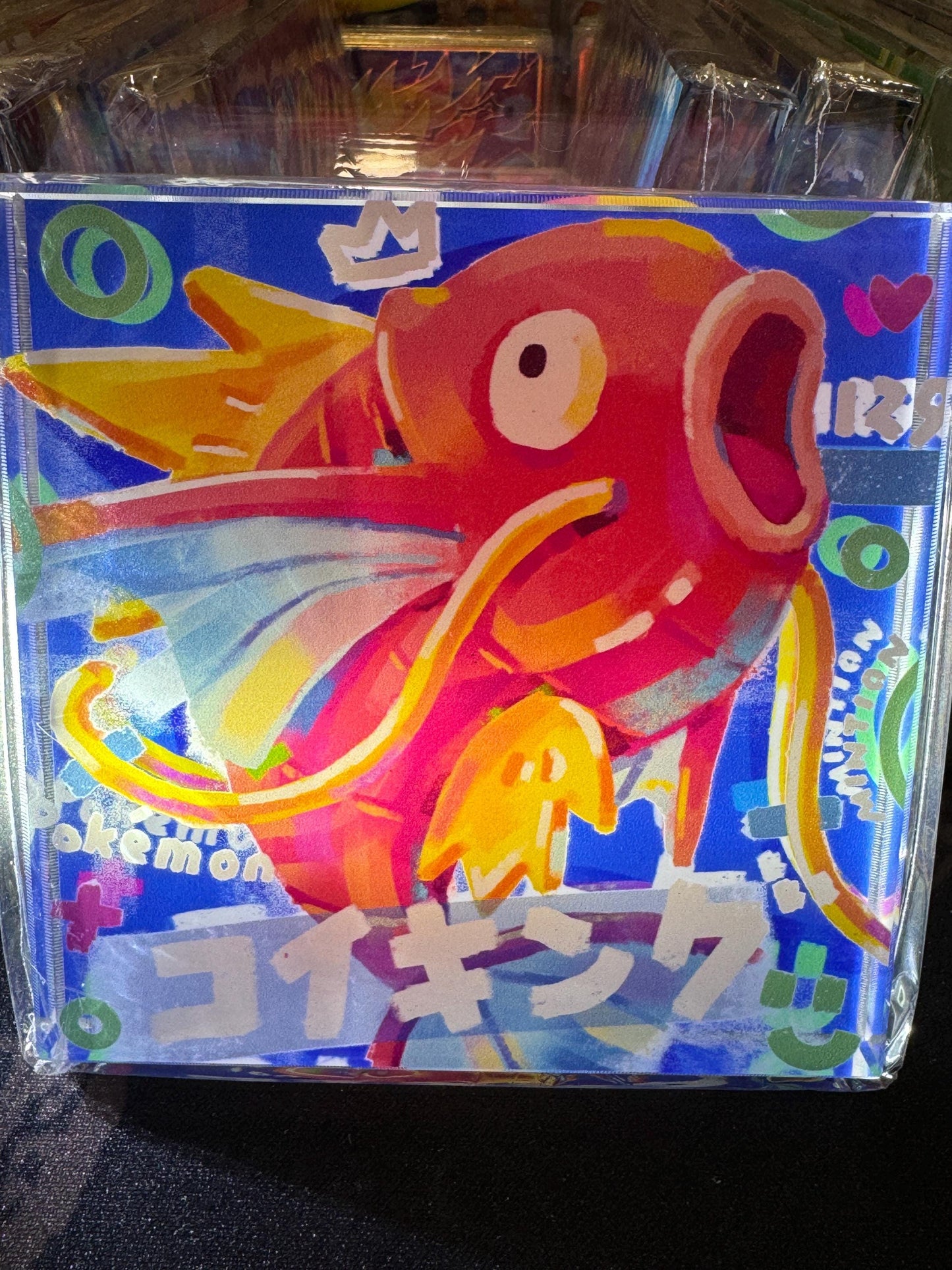Mystery Random CustomMade Pokemon Crystal Acrylic Block 10x10x1.5cm-Gift For him-Pokemon fan-Pokemon TCG PTCG-Pikachu Charizard Full Art
