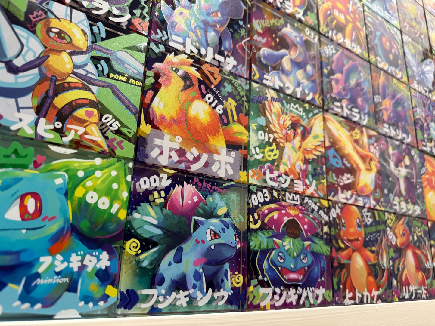 151 Original Pokemon 151 Set CustomMade Pokemon Crystal Acrylic Block 10x10x1.5cm-Gift For him-Pokemon fan-Pokemon TCG PTCG Full Art