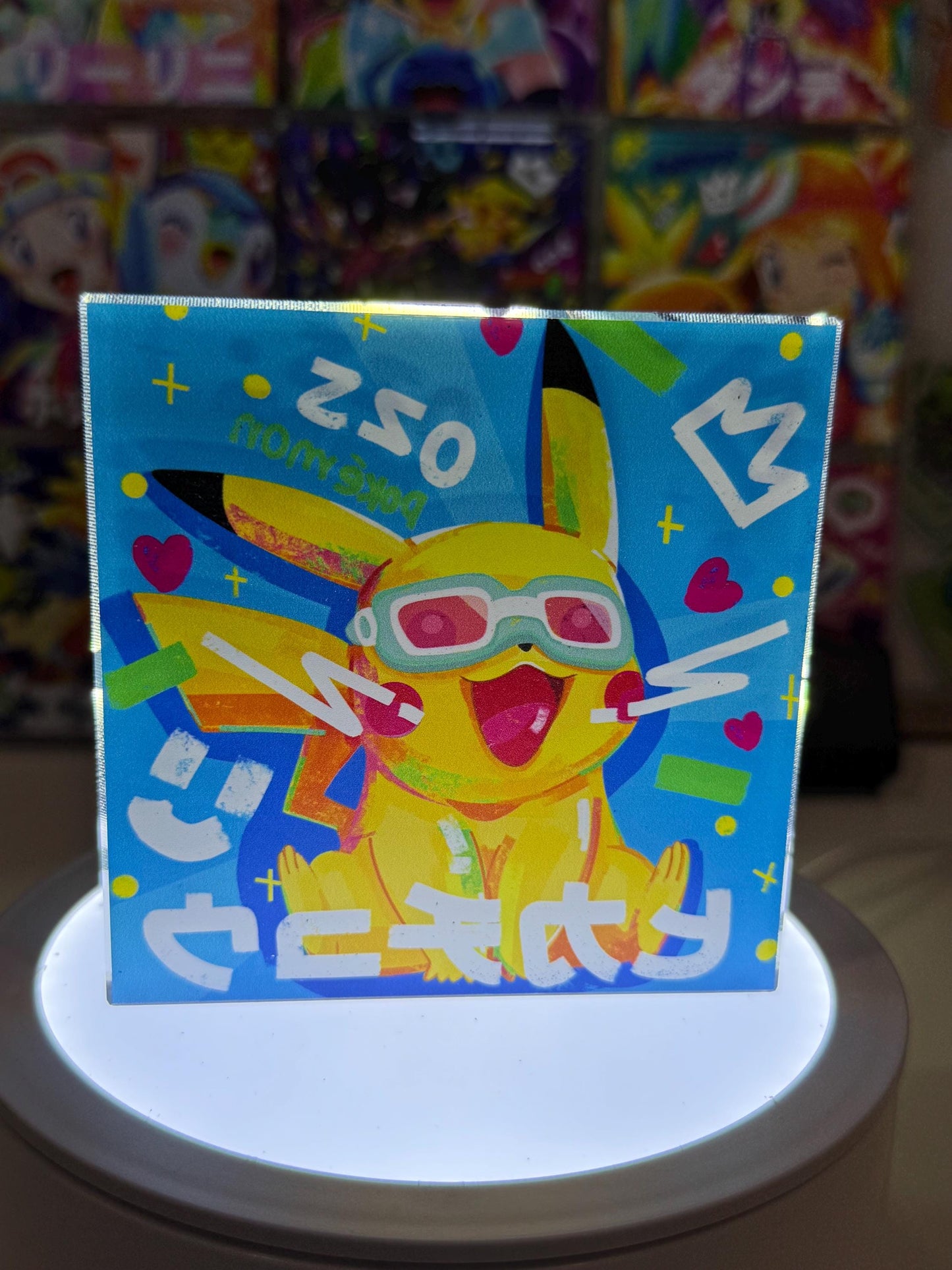 Pikachu CustomMade Pokemon Acrylic Crystal Block-10cm Handcrafted Gift for Collectors TCG PTCG-Pikachu Charizard Original Display Art