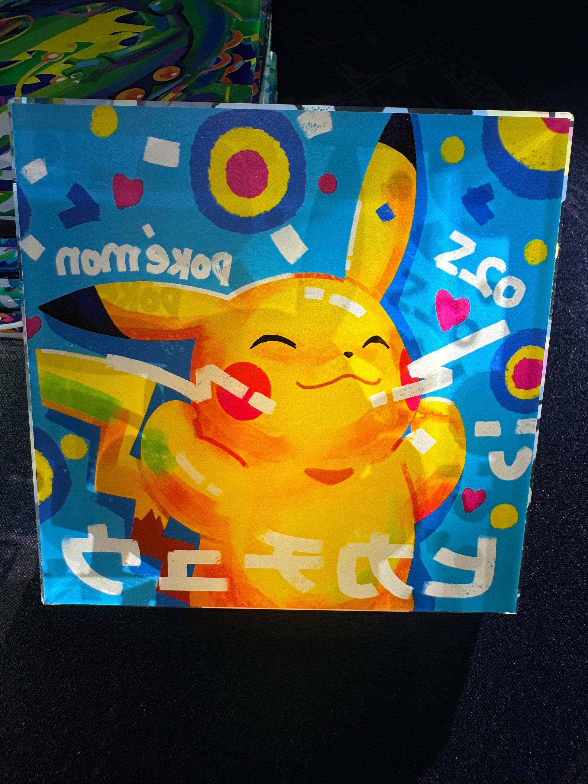 Custom Handmade Pokemon 025 Bedside Decoration Full Art Acrylic Block Pikachu Gifts For him - Gifts for her - Gaming Decoration Block