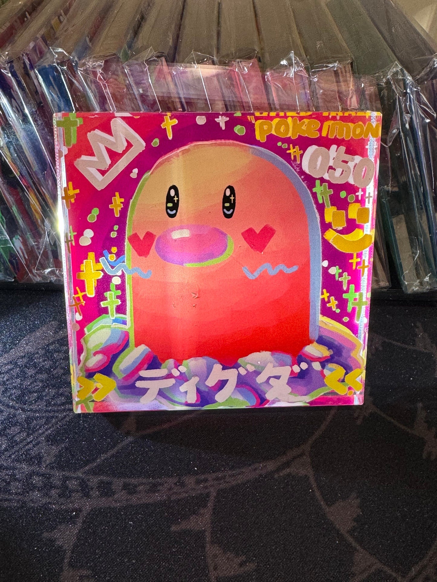 Custom Handmade Pokemon 050 Raikou Decoration Full Art Acrylic Block Charmander Gifts For him - Gifts for her - Gaming Decoration Block