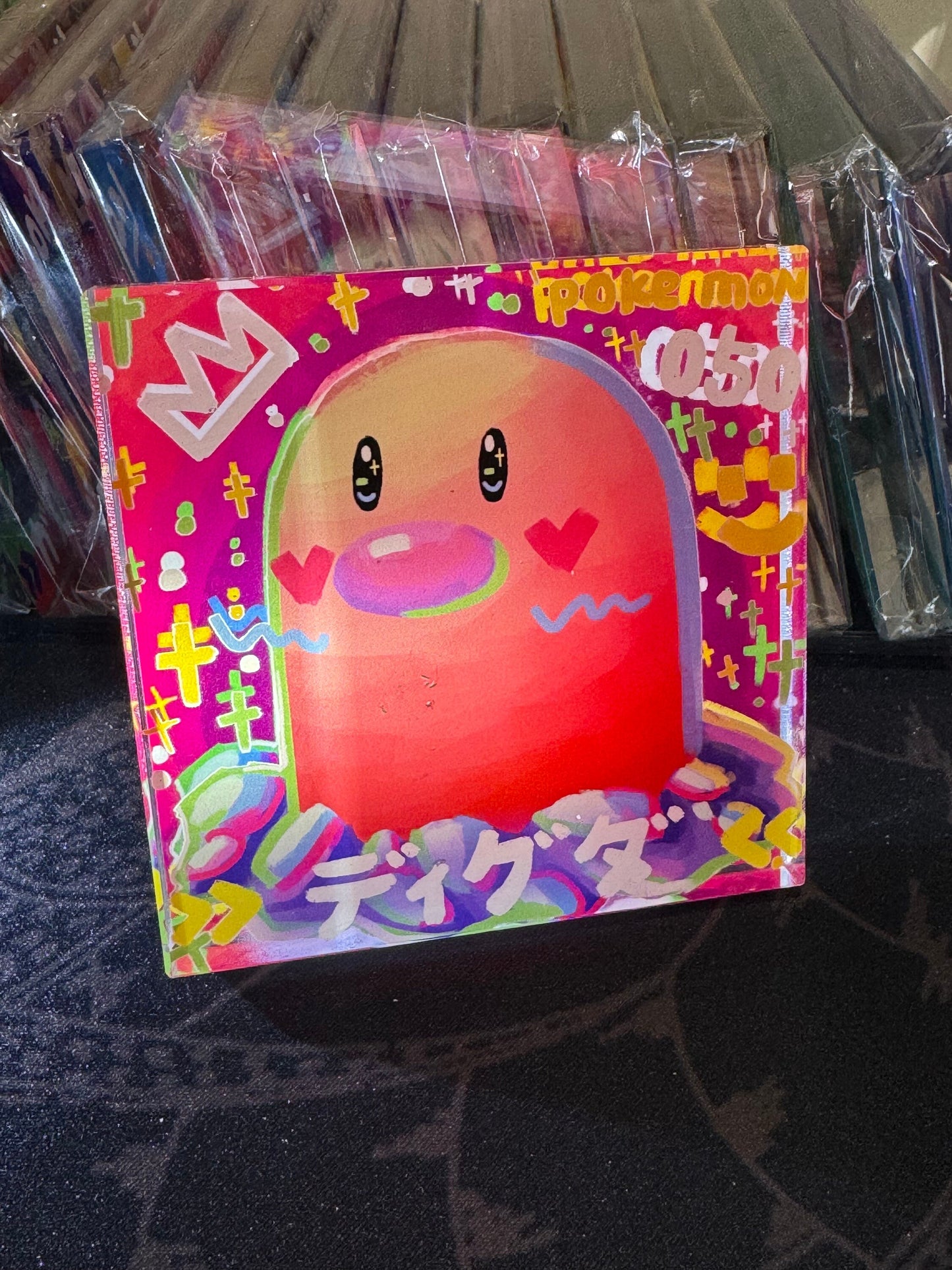 Custom Handmade Pokemon 050 Raikou Decoration Full Art Acrylic Block Charmander Gifts For him - Gifts for her - Gaming Decoration Block