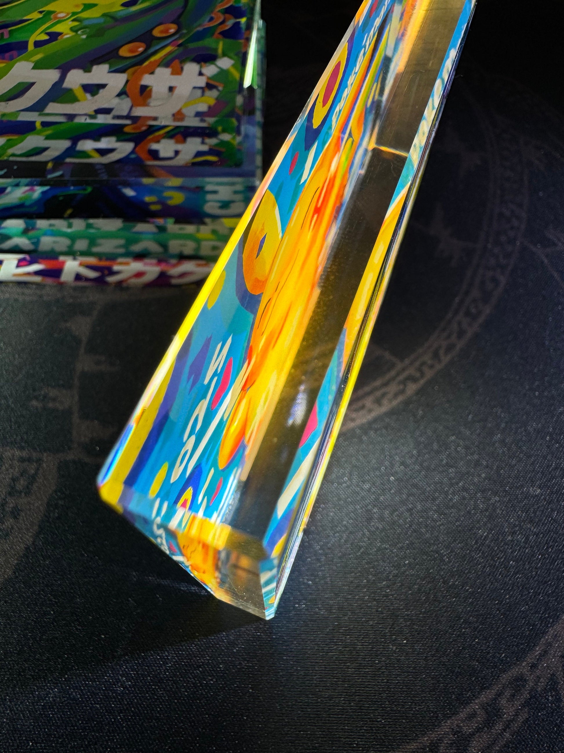 Custom Handmade Pokemon 025 Bedside Decoration Full Art Acrylic Block Pikachu Gifts For him - Gifts for her - Gaming Decoration Block