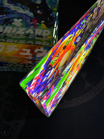 Custom Handmade Pokemon 004 Bedside Decoration Full Art Acrylic Block Charmander Gifts For him - Gifts for her - Gaming Decoration Block