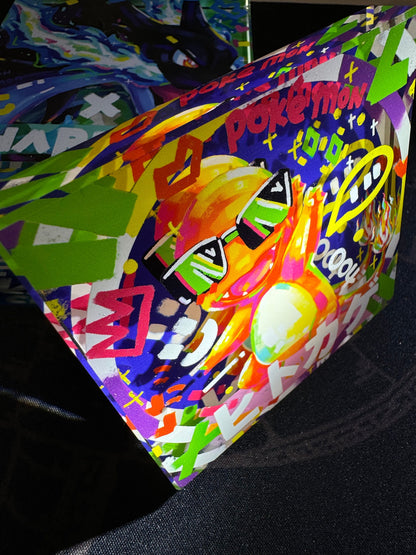 Custom Handmade Pokemon 004 Bedside Decoration Full Art Acrylic Block Charmander Gifts For him - Gifts for her - Gaming Decoration Block