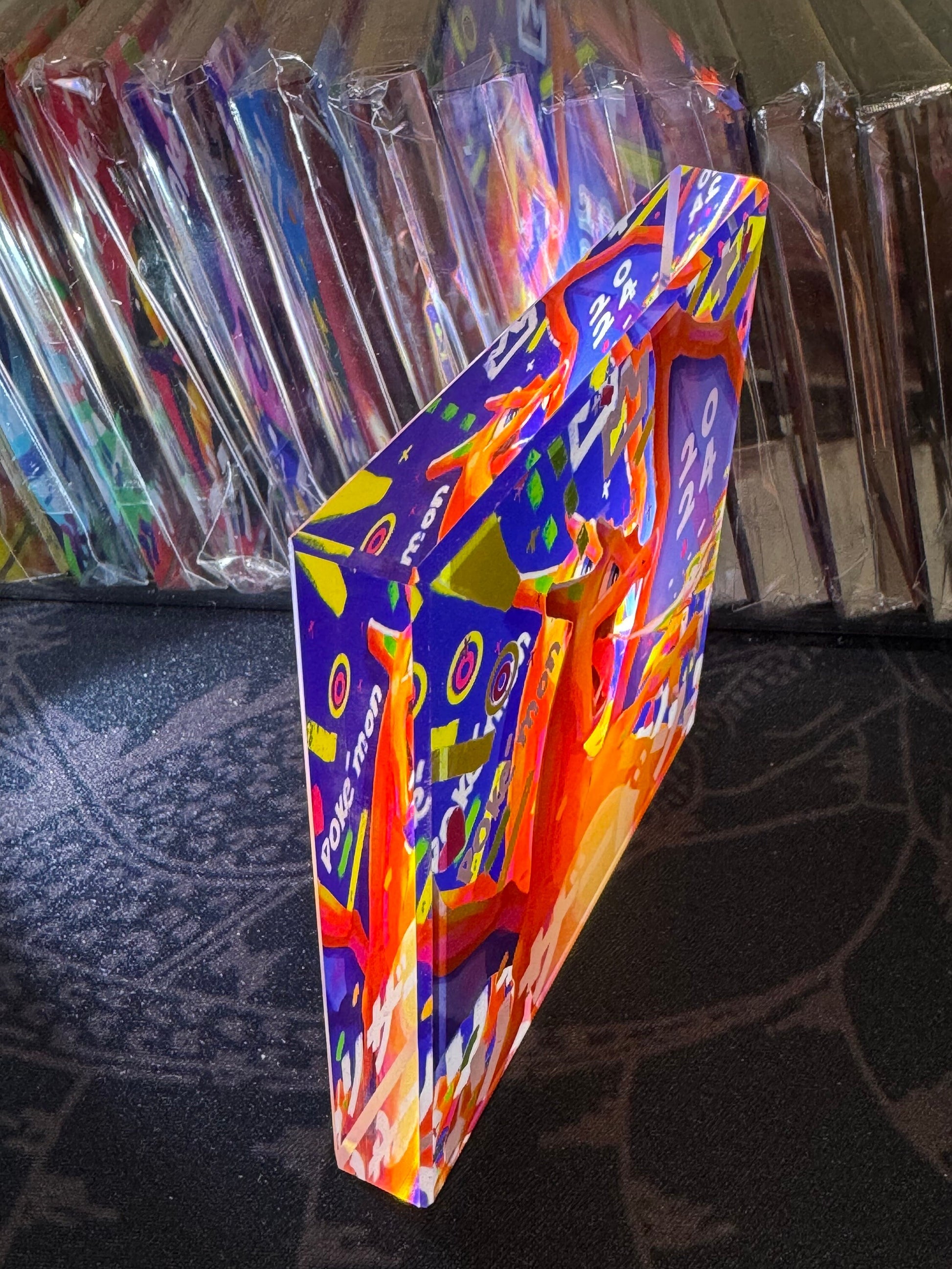 Custom Handmade Pokemon 006 Charizard Decoration Full Art Acrylic Block Charmander Gifts For him - Gifts for her - Gaming Decoration Block