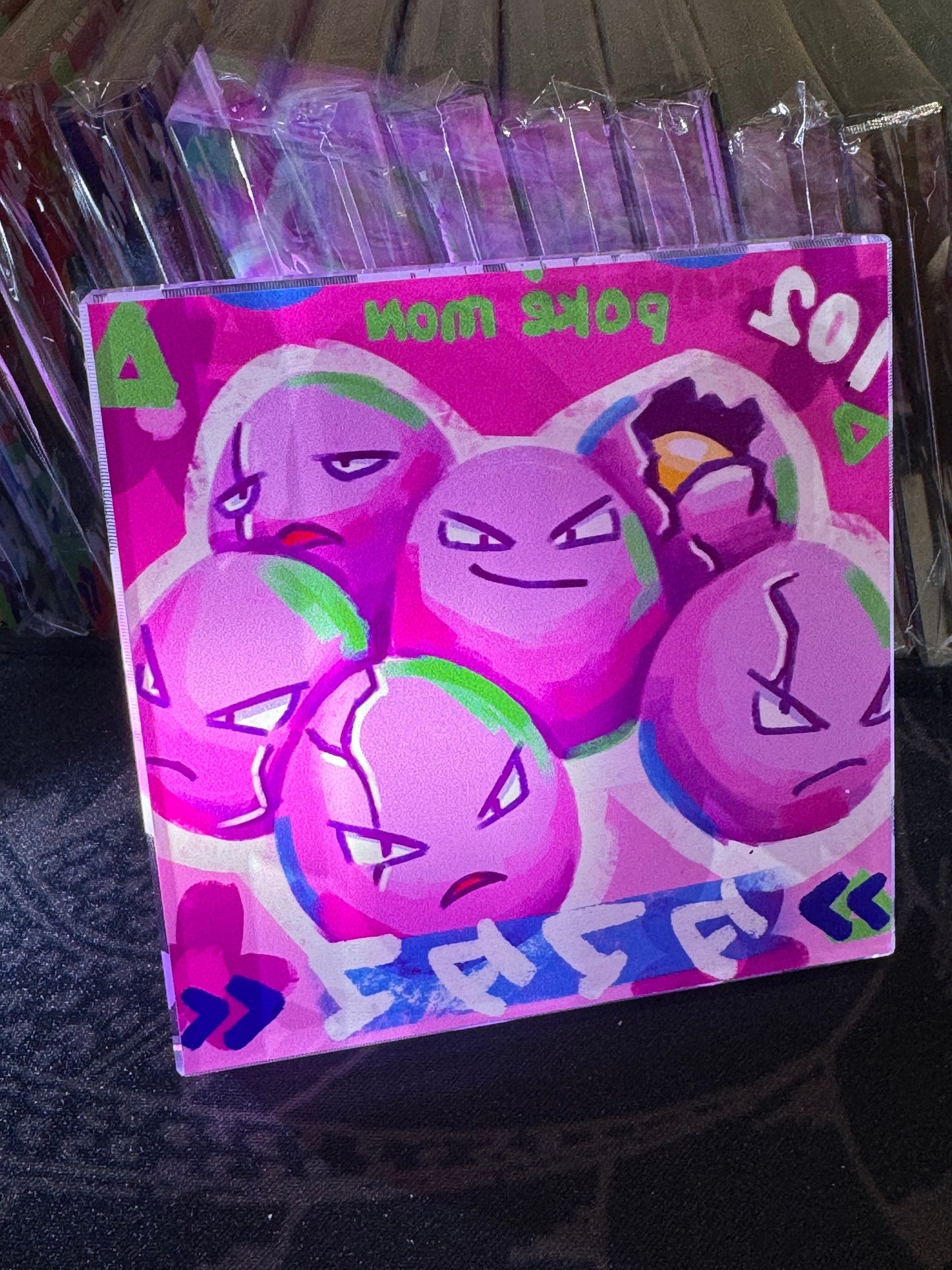 Custom Handmade Pokemon 102 Exeggcute Decoration Full Art Acrylic Block Charmander Gifts For him - Gifts for her - Gaming Decoration Block