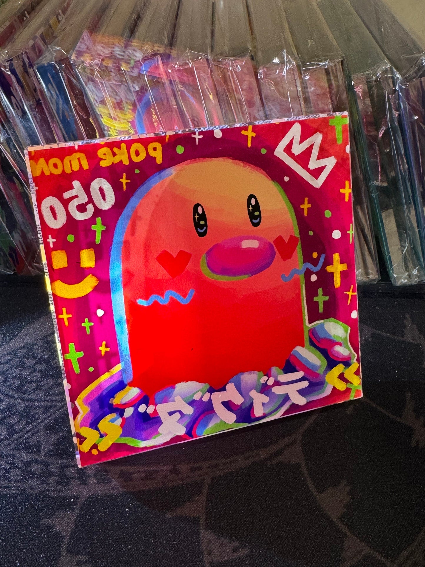 Custom Handmade Pokemon 050 Raikou Decoration Full Art Acrylic Block Charmander Gifts For him - Gifts for her - Gaming Decoration Block