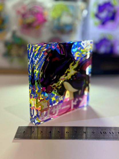 Charizard CustomMade Pokemon Crystal Acrylic Block 10x10x1.5cm-Gift For him-Pokemon fan-Pokemon TCG PTCG-Pikachu Charizard Full Art