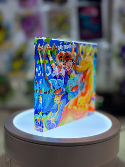 CustomMade Pokemon Crystal Acrylic Block 10x10x1.5cm-Gift For him-Pokemon fan-Pokemon TCG PTCG-Pikachu Charizard Full Art