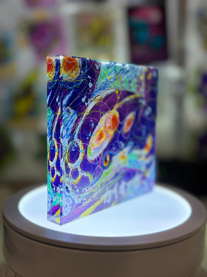 Kyogre Mega CustomMade Pokemon Crystal Acrylic Block 10x10x1.5cm-Gift For him-Pokemon fan-Pokemon TCG PTCG-Pikachu Charizard Full Art