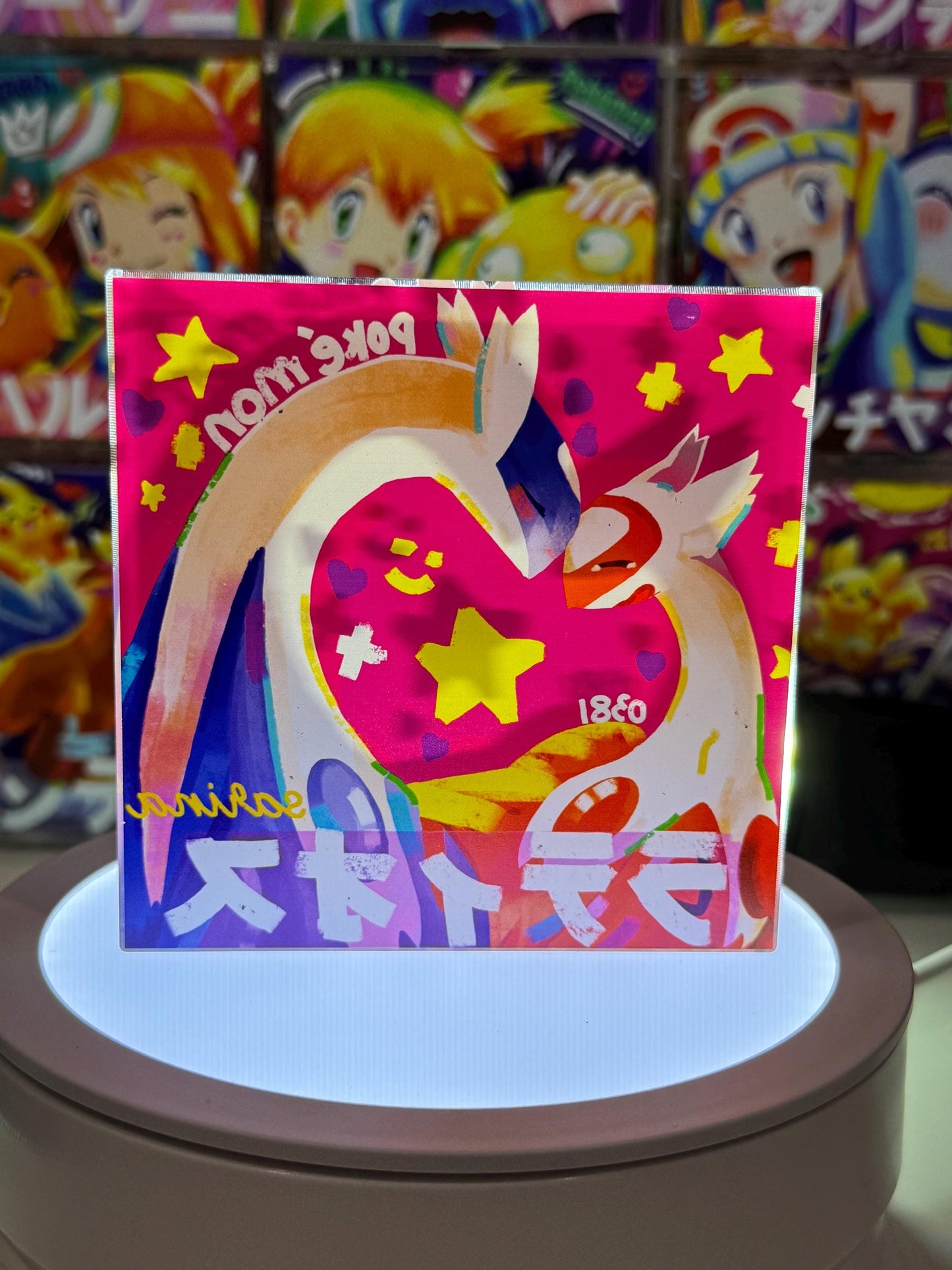 Latios Latias CustomMade Pokemon Crystal Acrylic Block 10x10x1.5cm-Gift For him-Pokemon fan-Pokemon TCG PTCG-Pikachu Charizard Full Art