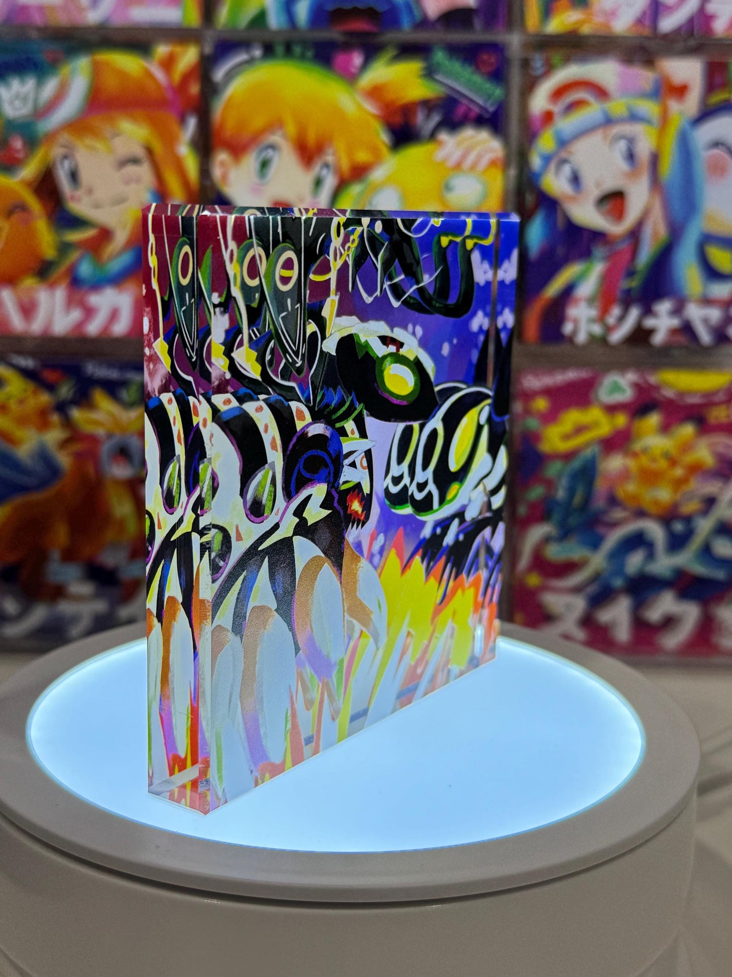 Groudon Kyogre CustomMade Pokemon Crystal Acrylic Block 10x10x1.5cm-Gift For him-Pokemon fan-Pokemon TCG PTCG-Pikachu Charizard Full Art