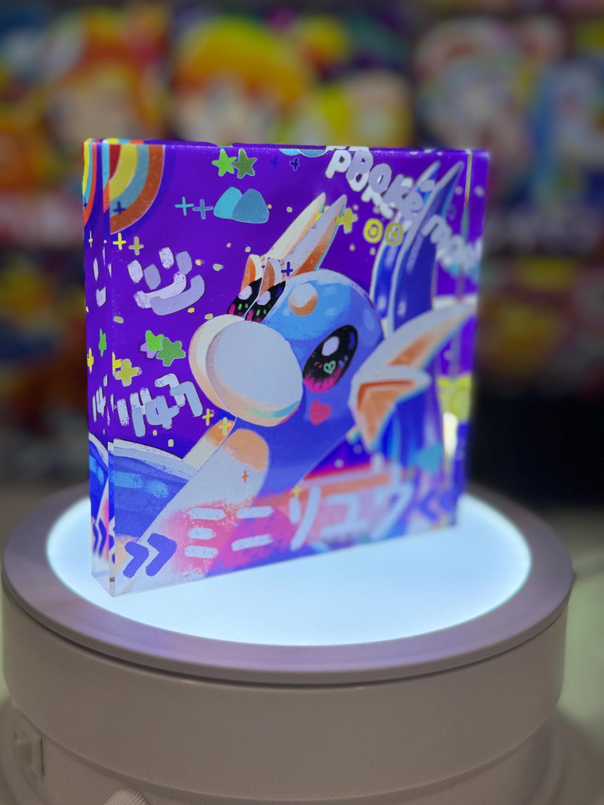 Dragonite Evolution Chain CustomMade Pokemon Crystal Acrylic Block 10x10x1.5cm-Gift For him-Pokemon fan-Pokemon TCG PTCG Full Art