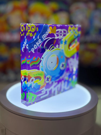 Magnemite Magneton Evolution Chain CustomMade Pokemon Crystal Acrylic Block 10x10x1.5cmGift For him-Pokemon fan-Pokemon TCG PTCG Full Art