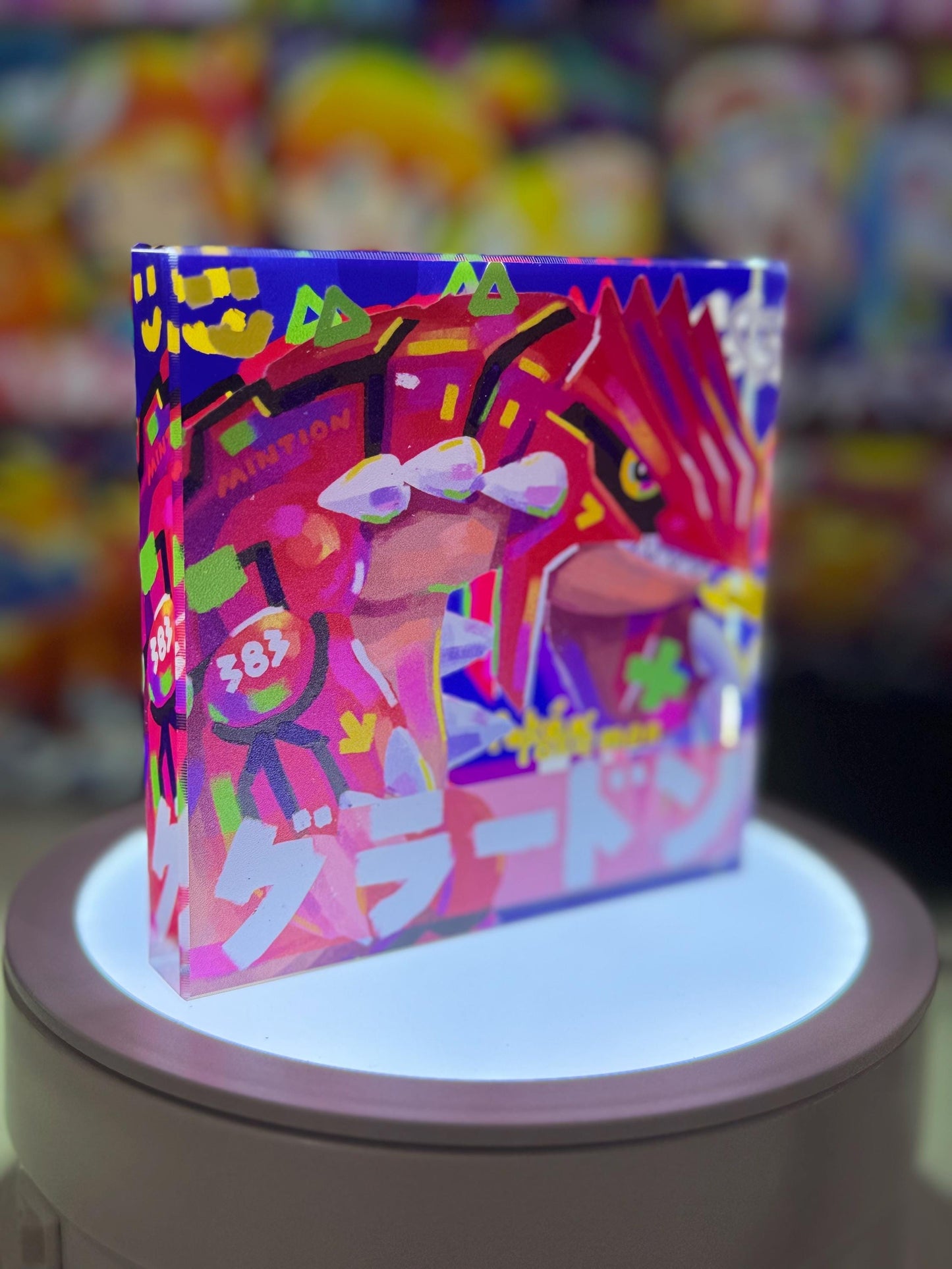 Groudon Kyogre Rayquaza Legendary CustomMade Pokemon Crystal Acrylic Block 10x10x1.5cm-Gift For him-Pokemon fan-Pokemon TCG PTCG Full Art