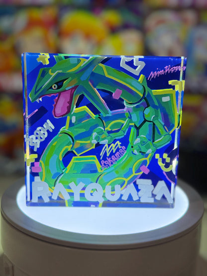Groudon Kyogre Rayquaza Legendary CustomMade Pokemon Crystal Acrylic Block 10x10x1.5cm-Gift For him-Pokemon fan-Pokemon TCG PTCG Full Art