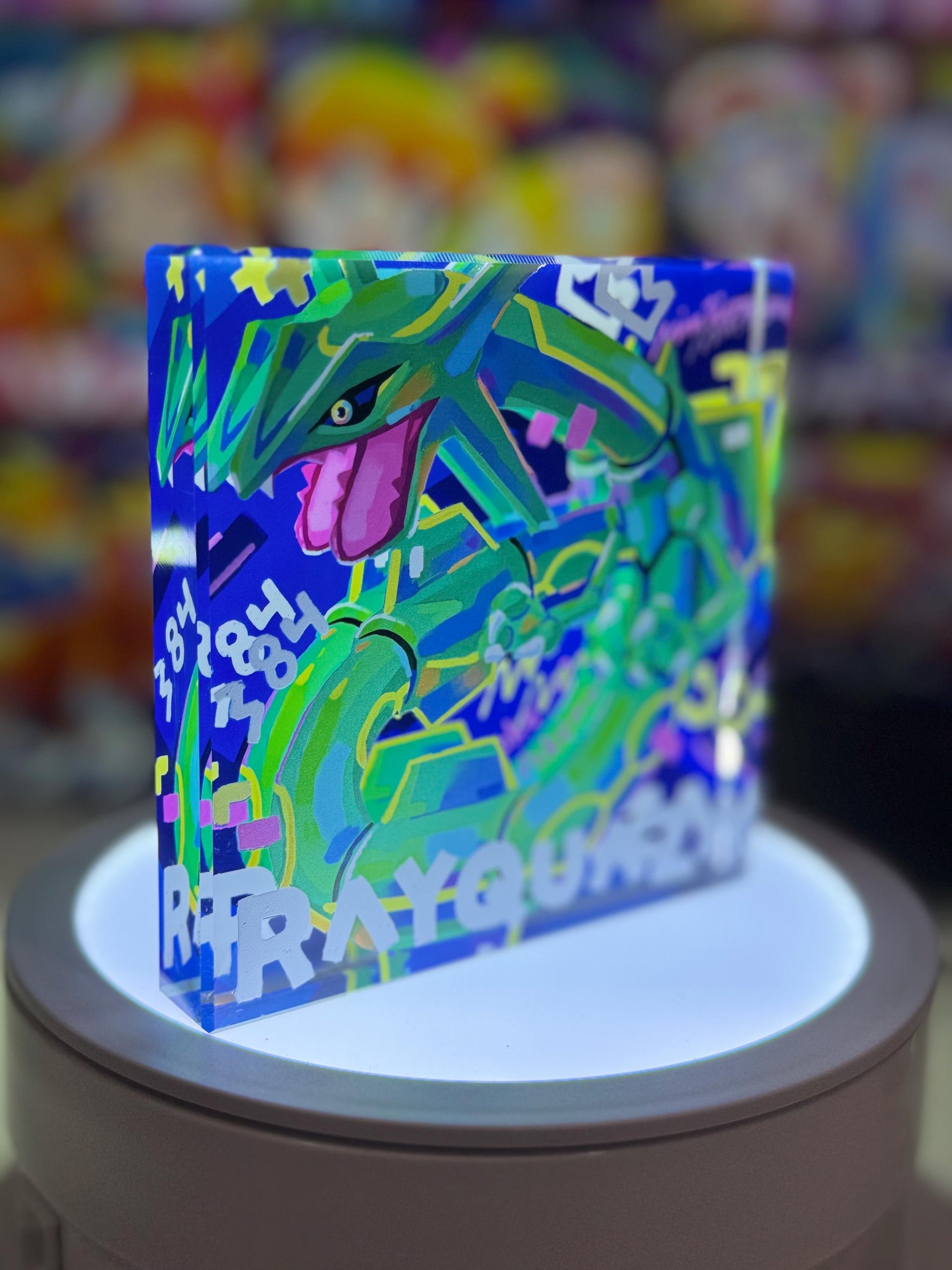 Groudon Kyogre Rayquaza Legendary CustomMade Pokemon Crystal Acrylic Block 10x10x1.5cm-Gift For him-Pokemon fan-Pokemon TCG PTCG Full Art