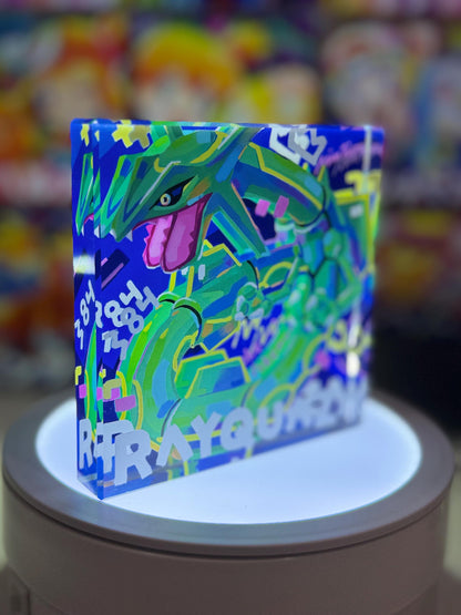 Groudon Kyogre Rayquaza Legendary CustomMade Pokemon Crystal Acrylic Block 10x10x1.5cm-Gift For him-Pokemon fan-Pokemon TCG PTCG Full Art