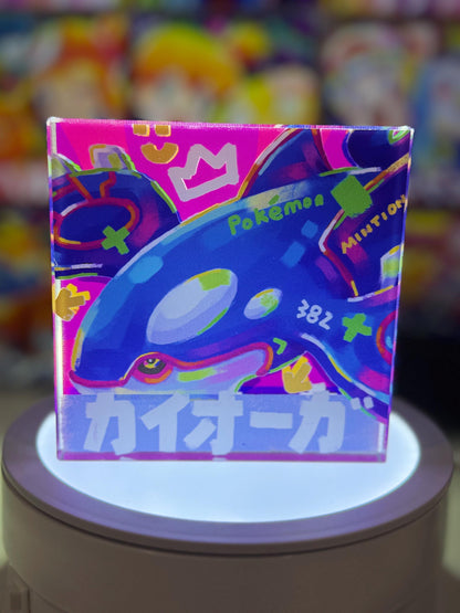 Groudon Kyogre Rayquaza Legendary CustomMade Pokemon Crystal Acrylic Block 10x10x1.5cm-Gift For him-Pokemon fan-Pokemon TCG PTCG Full Art