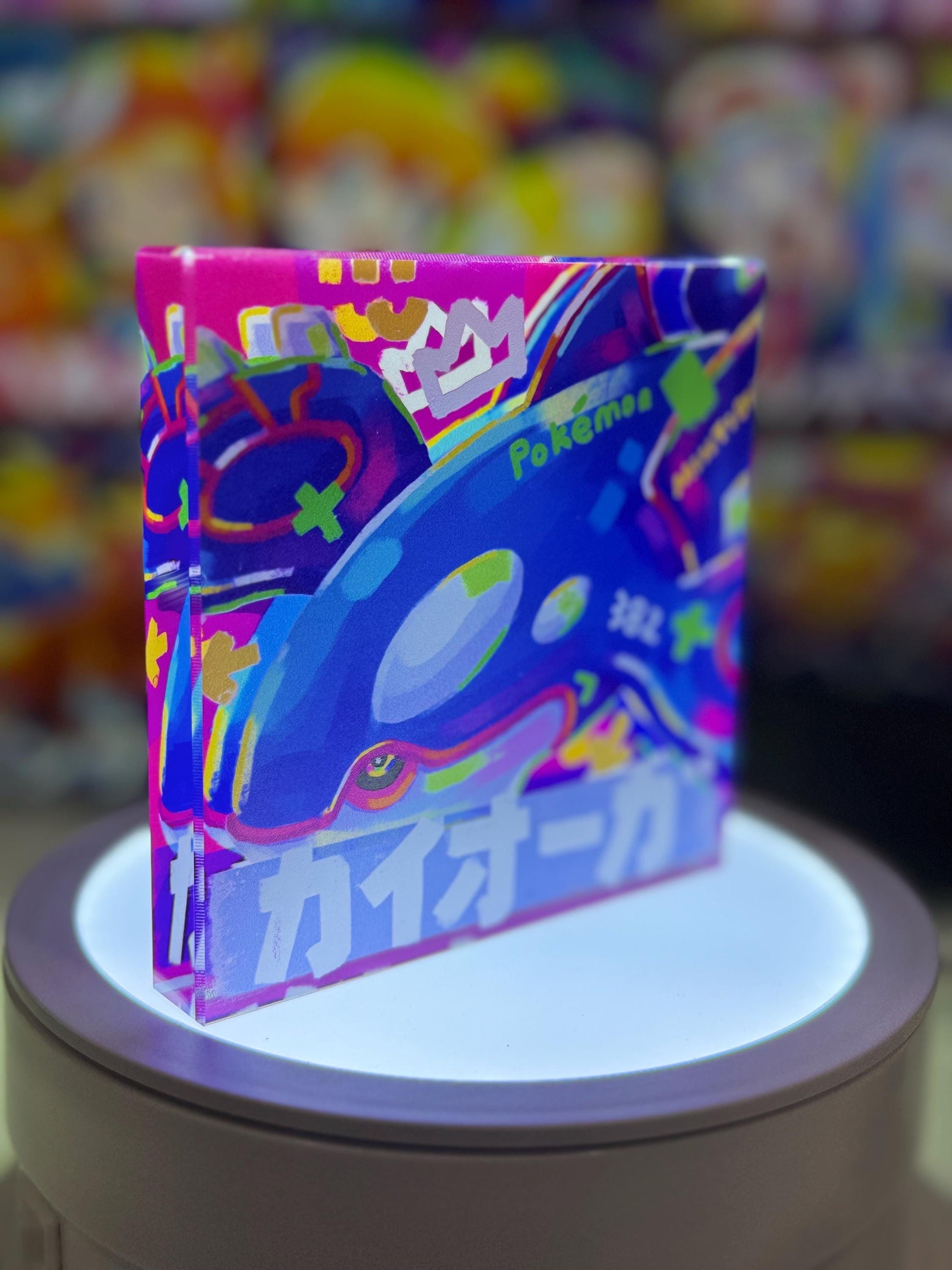 Groudon Kyogre Rayquaza Legendary CustomMade Pokemon Crystal Acrylic Block 10x10x1.5cm-Gift For him-Pokemon fan-Pokemon TCG PTCG Full Art