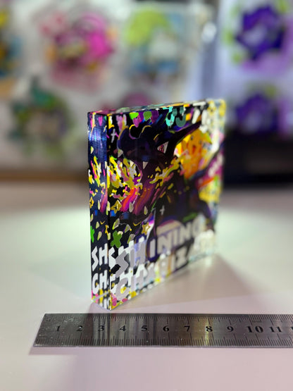 Charizard CustomMade Pokemon Crystal Acrylic Block 10x10x1.5cm-Gift For him-Pokemon fan-Pokemon TCG PTCG-Pikachu Charizard Full Art