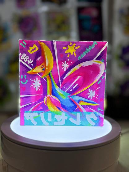 Cresselia CustomMade Pokemon Crystal Acrylic Block 10x10x1.5cm-Gift For him-Pokemon fan-Pokemon TCG PTCG-Pikachu Charizard Full Art