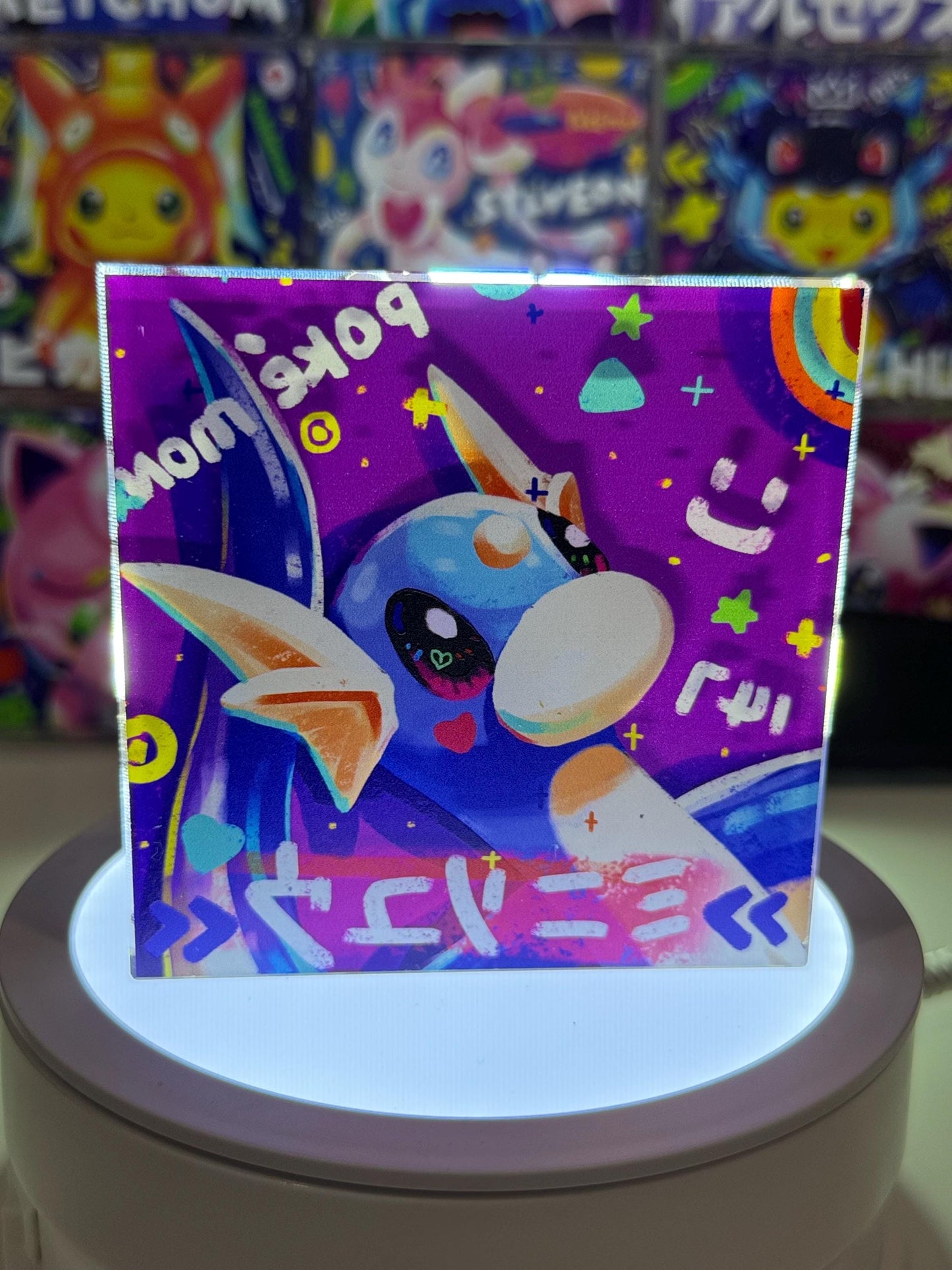 Dratini CustomMade Pokemon Crystal Acrylic Block 10x10x1.5cm-Gift For him-Pokemon fan-Pokemon TCG PTCG-Pikachu Charizard Full Art