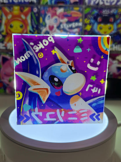 Dratini CustomMade Pokemon Crystal Acrylic Block 10x10x1.5cm-Gift For him-Pokemon fan-Pokemon TCG PTCG-Pikachu Charizard Full Art