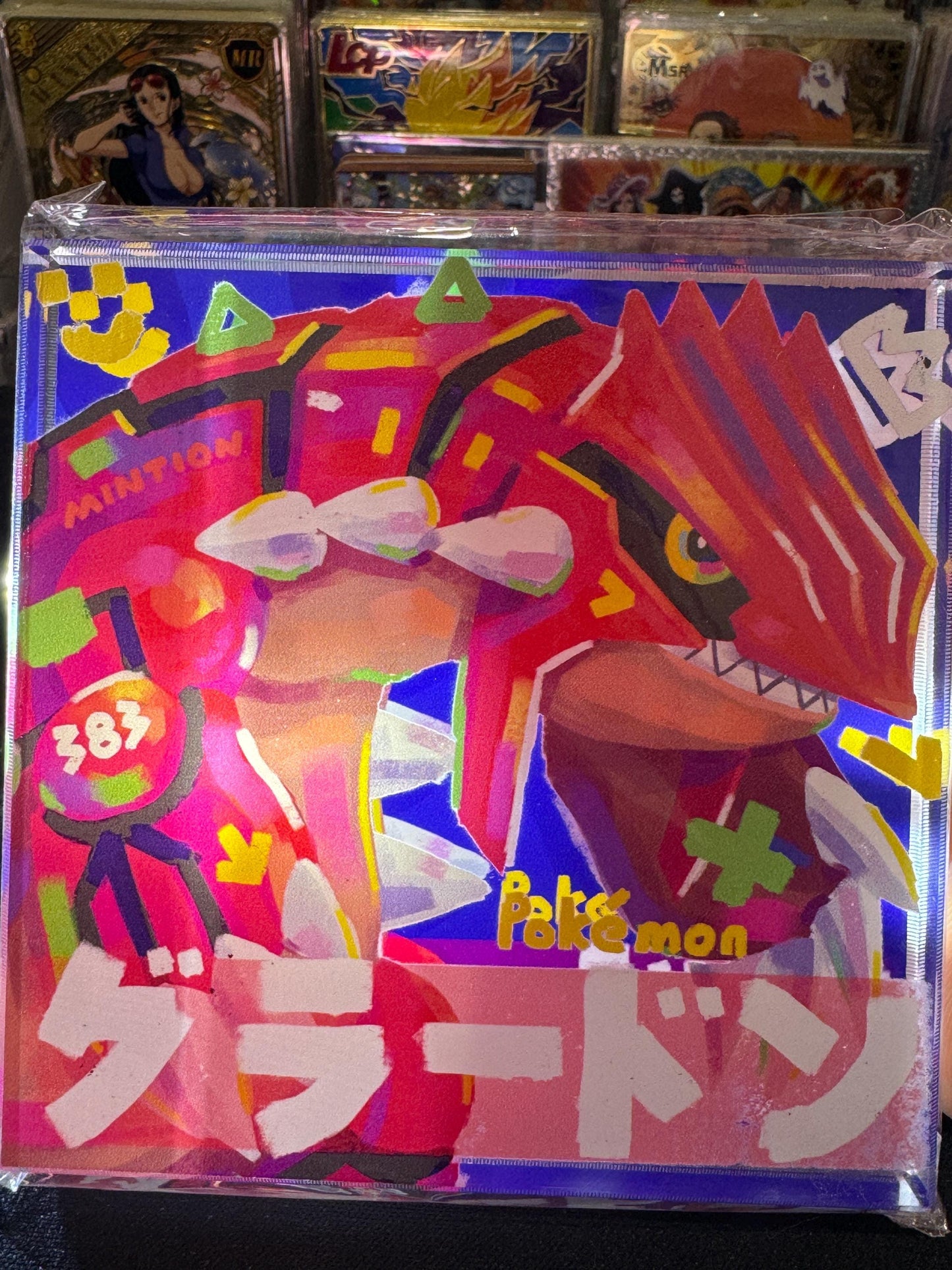 Mystery Random CustomMade Pokemon Crystal Acrylic Block 10x10x1.5cm-Gift For him-Pokemon fan-Pokemon TCG PTCG-Pikachu Charizard Full Art