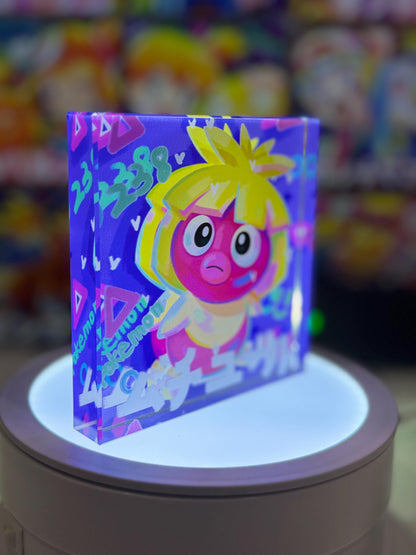 Jynx Smoochum Evolution Chain CustomMade Pokemon Crystal Acrylic Block 10x10x1.5cm-Gift For him-Pokemon fan-Pokemon TCG PTCG Full Art
