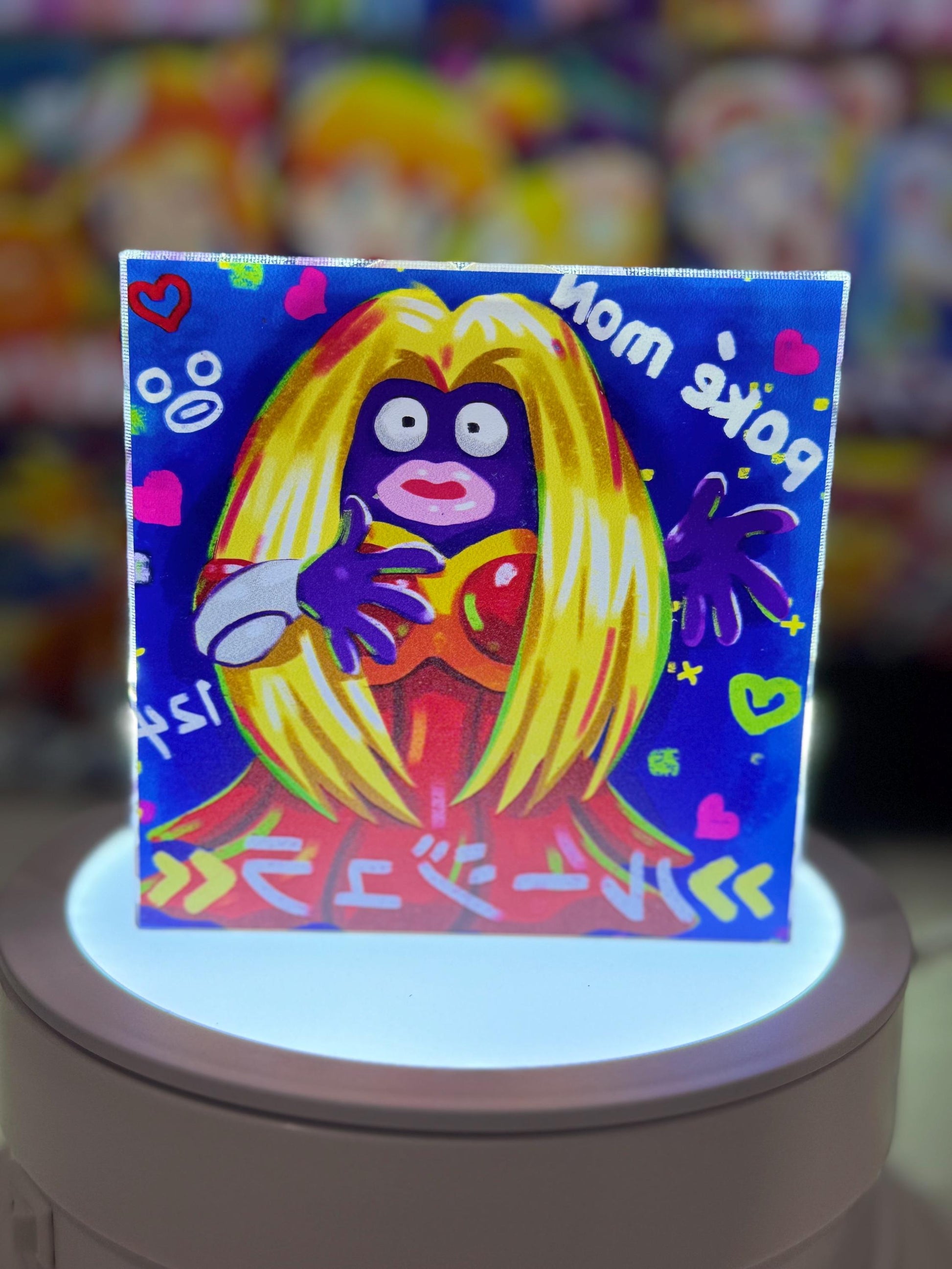 Jynx Smoochum Evolution Chain CustomMade Pokemon Crystal Acrylic Block 10x10x1.5cm-Gift For him-Pokemon fan-Pokemon TCG PTCG Full Art