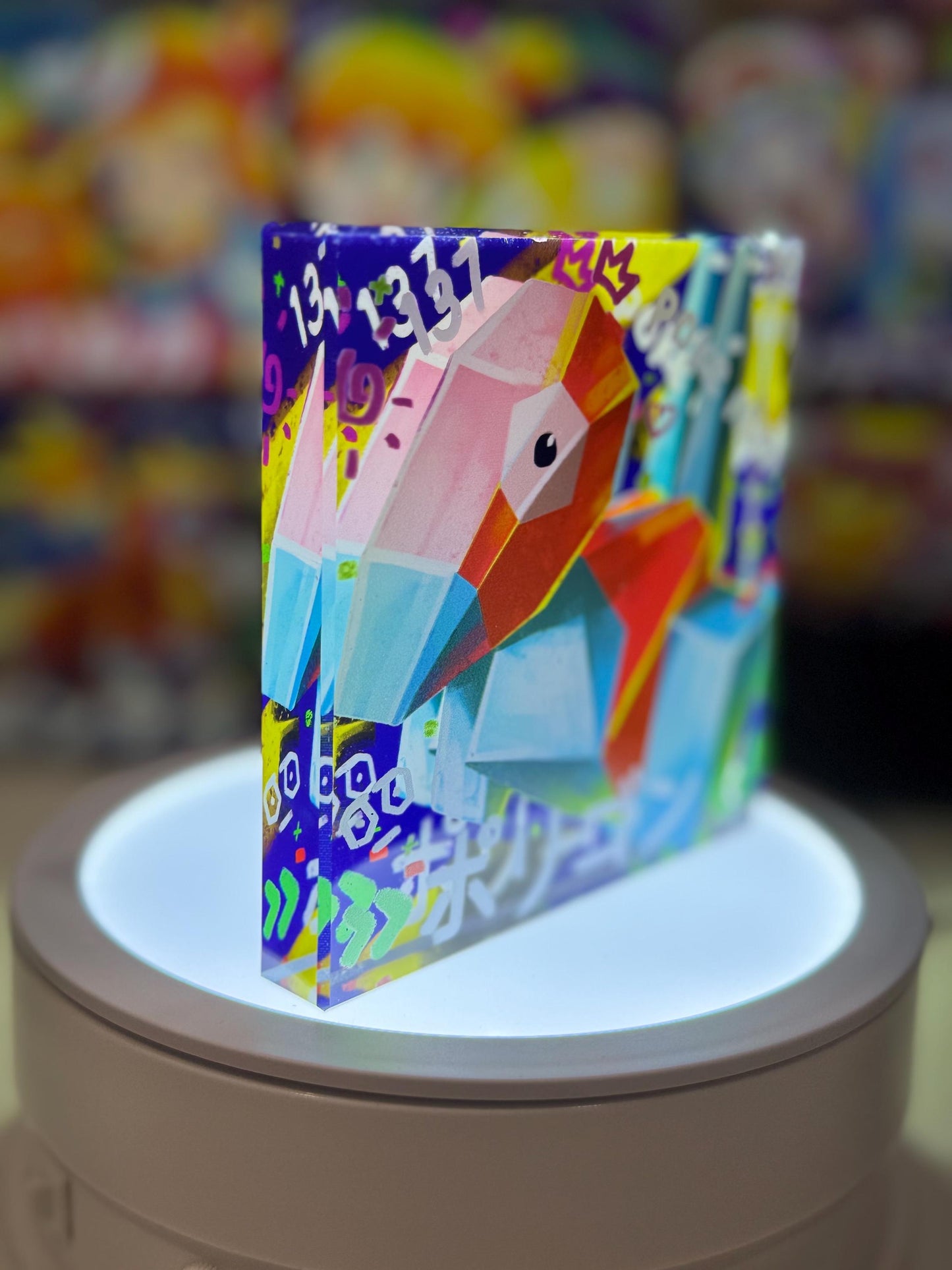 Porygon /2 Evolution Chain CustomMade Pokemon Crystal Acrylic Block 10x10x1.5cm-Gift For him-Pokemon fan-Pokemon TCG PTCG Full Art