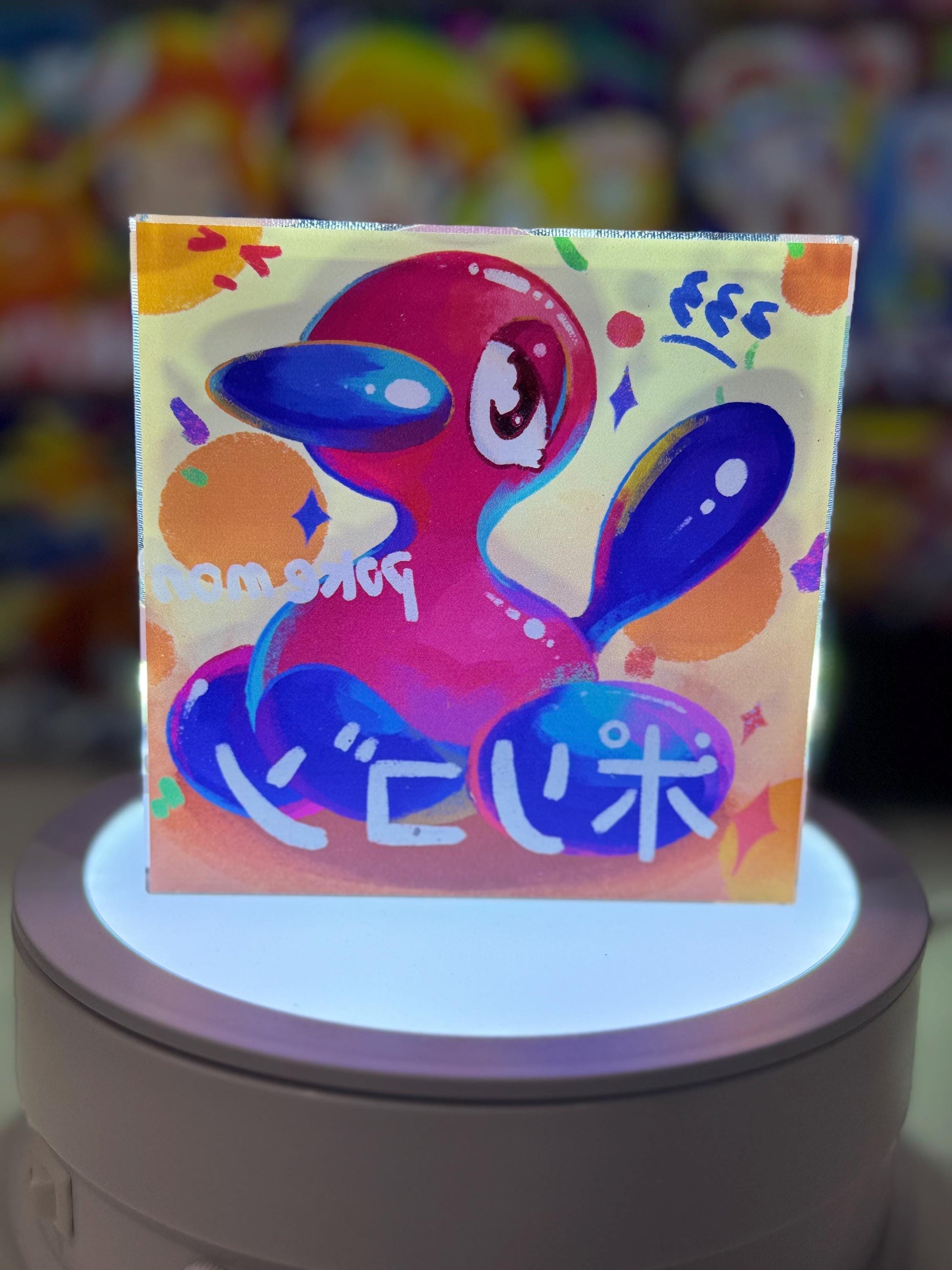 Porygon /2 Evolution Chain CustomMade Pokemon Crystal Acrylic Block 10x10x1.5cm-Gift For him-Pokemon fan-Pokemon TCG PTCG Full Art