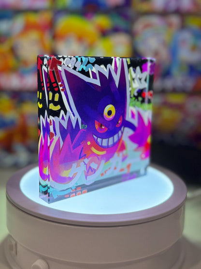 Gengar Collection lot of 5 CustomMade Pokemon Crystal Acrylic Block 10x10x1.5cm-Gift For him-Pokemon fan-Pokemon TCG PTCG Full Art