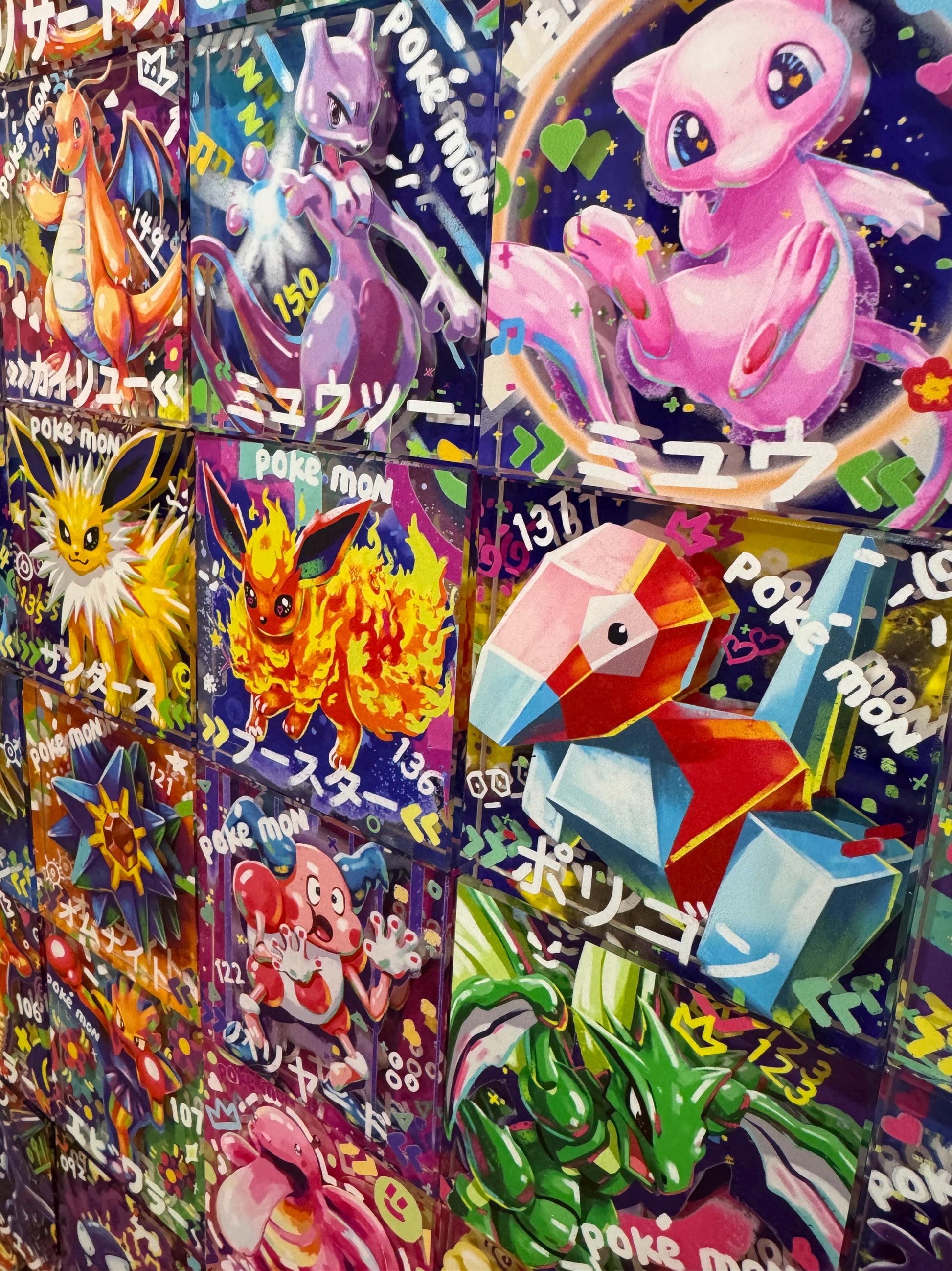 151 Original Pokemon 151 Set CustomMade Pokemon Crystal Acrylic Block 10x10x1.5cm-Gift For him-Pokemon fan-Pokemon TCG PTCG Full Art