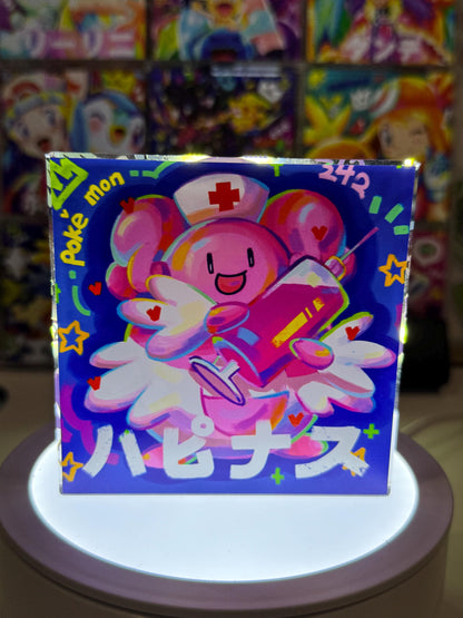 Blissey CustomMade Pokemon Acrylic Crystal Block-10cm Handcrafted Gift for Collectors TCG PTCG-Pikachu Charizard Original Display Art