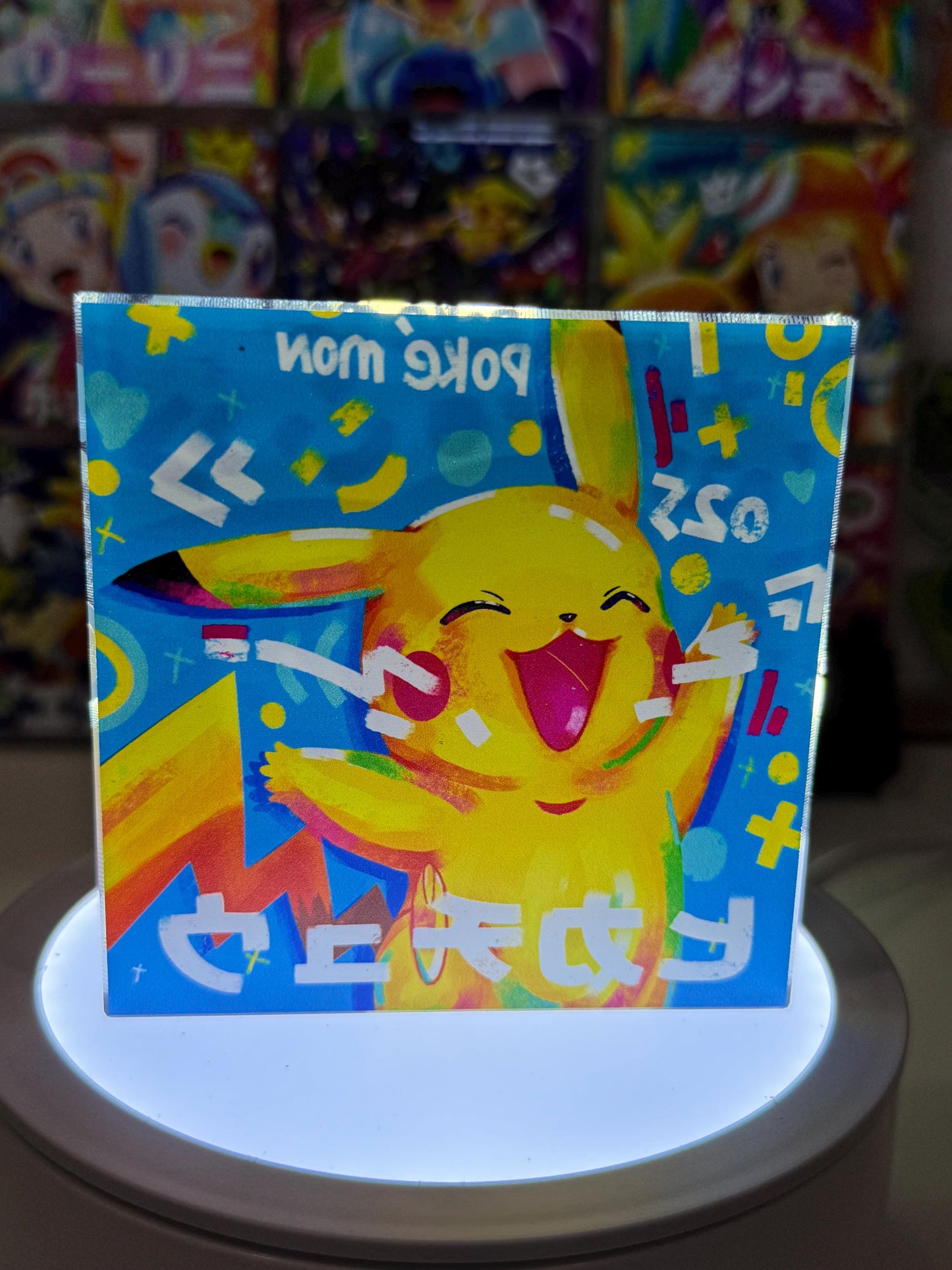 Pikachu CustomMade Pokemon Acrylic Crystal Block-10cm Handcrafted Gift for Collectors TCG PTCG-Pikachu Charizard Original Display Art