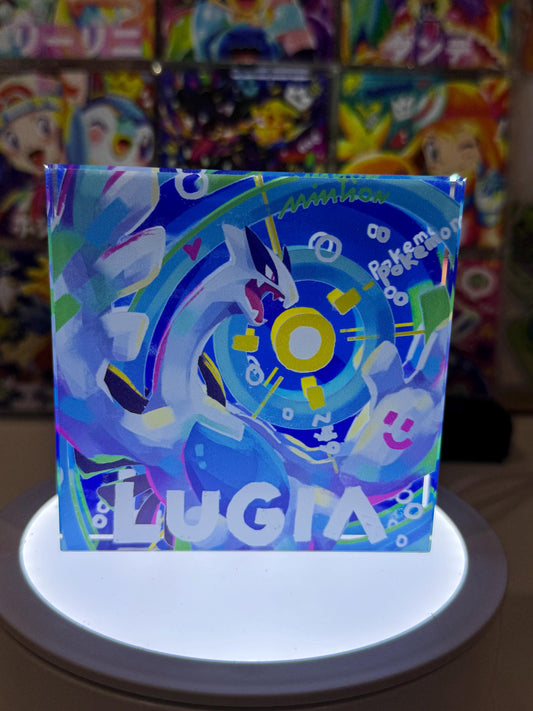 Lugia CustomMade Pokemon Acrylic Crystal Block-10cm Handcrafted Gift for Collectors TCG PTCG-Pikachu Charizard Original Display Art