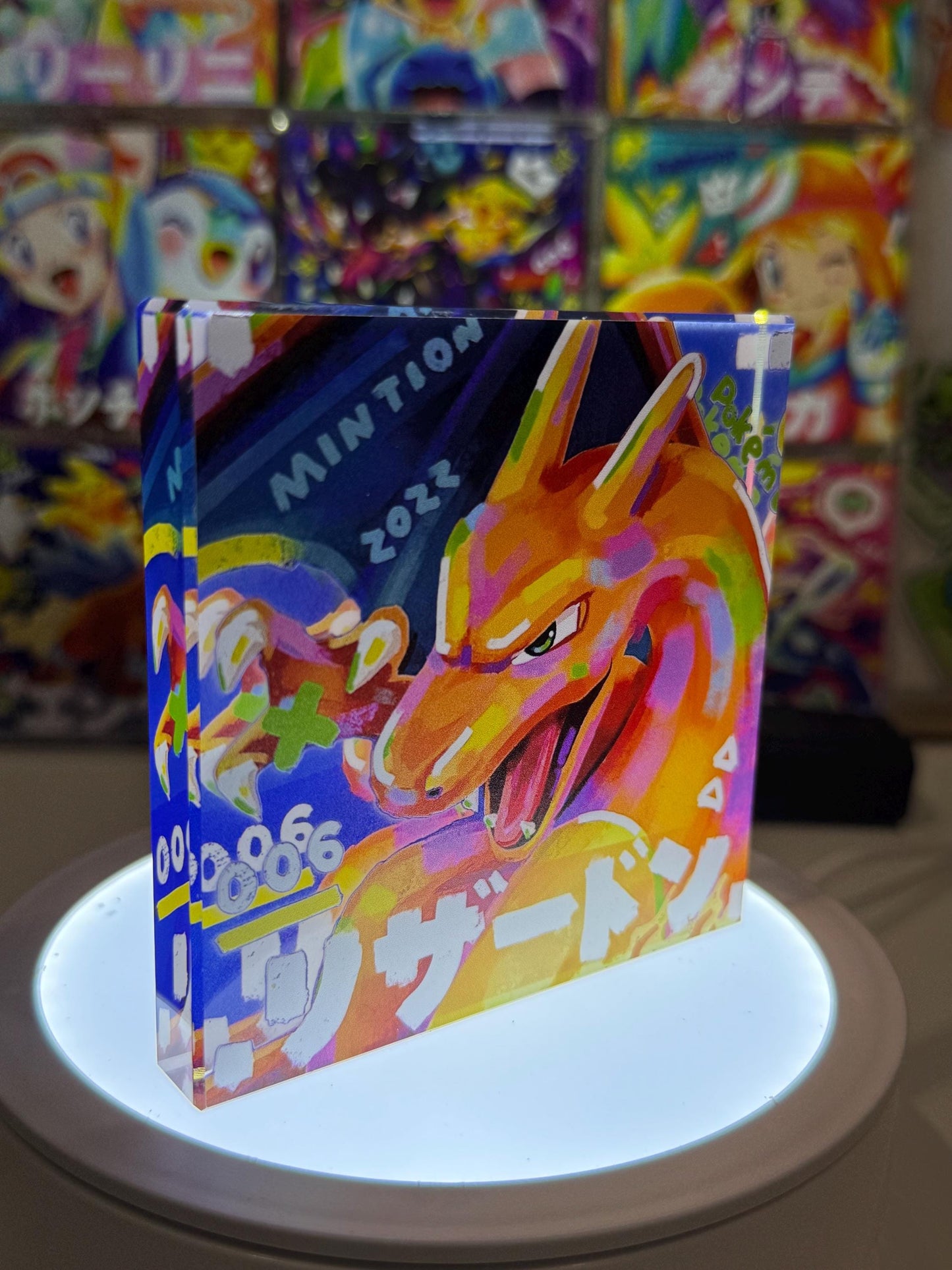 Charizard CustomMade Pokemon Acrylic Crystal Block-10cm Handcrafted Gift for Collectors TCG PTCG-Pikachu Charizard Original Display Art