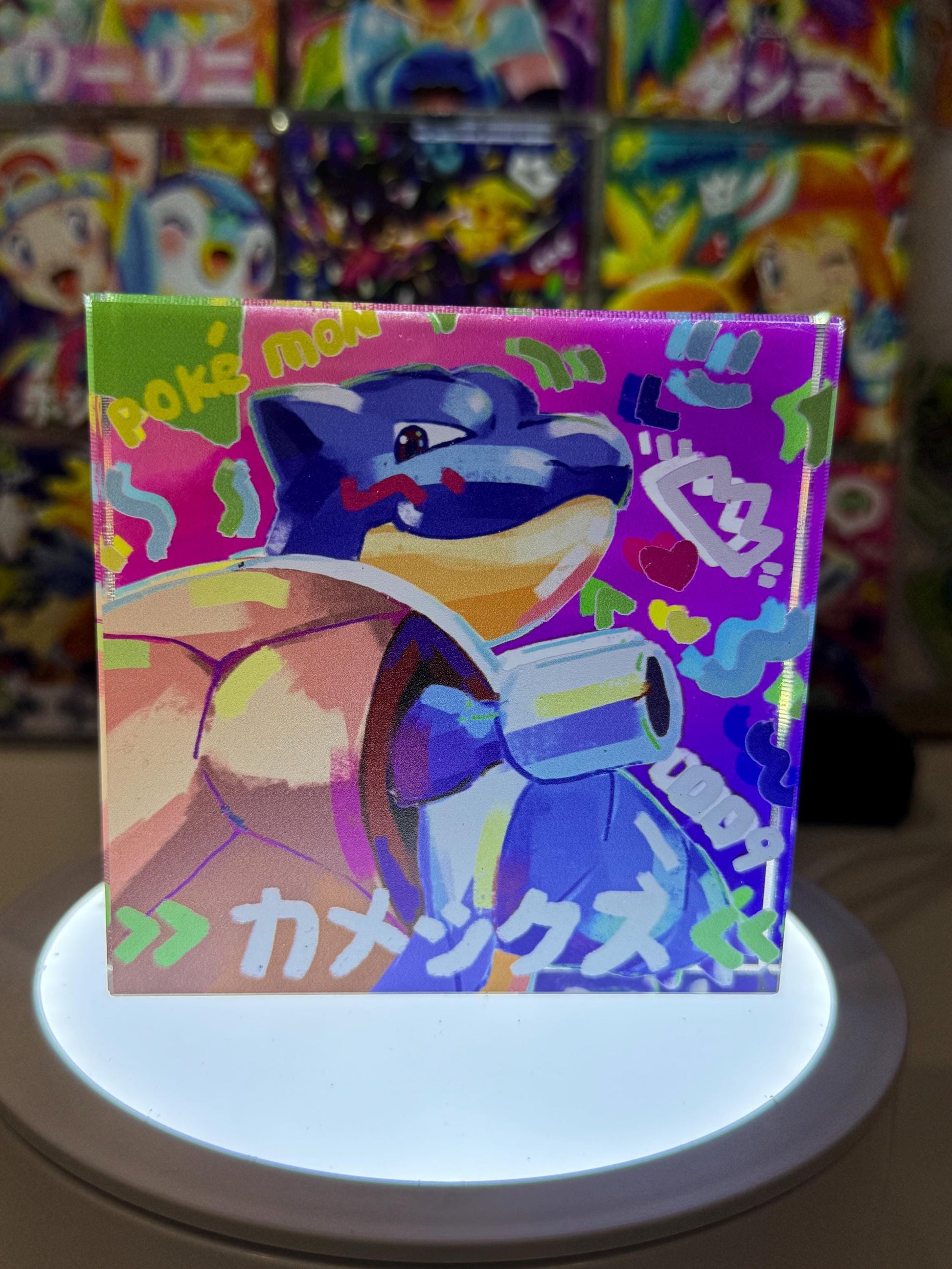 Blastoise CustomMade Pokemon Acrylic Crystal Block-10cm Handcrafted Gift for Collectors TCG PTCG-Pikachu Charizard Original Display Art