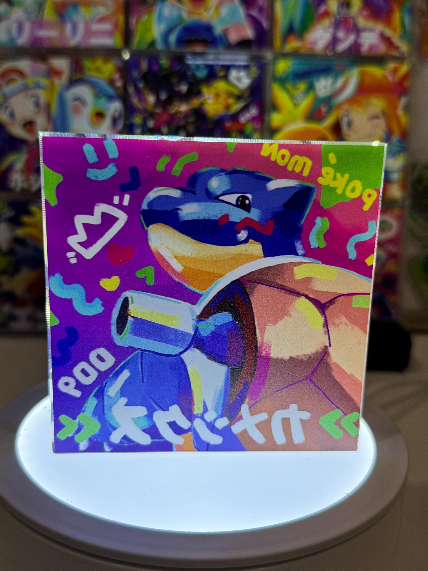 Blastoise CustomMade Pokemon Acrylic Crystal Block-10cm Handcrafted Gift for Collectors TCG PTCG-Pikachu Charizard Original Display Art