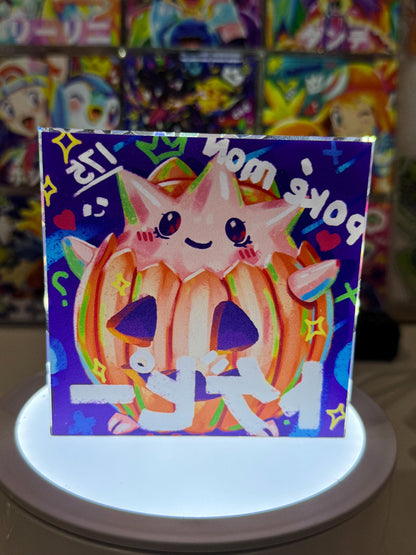 Togepi CustomMade Pokemon Acrylic Crystal Block-10cm Handcrafted Gift for Collectors TCG PTCG-Pikachu Charizard Original Display Art