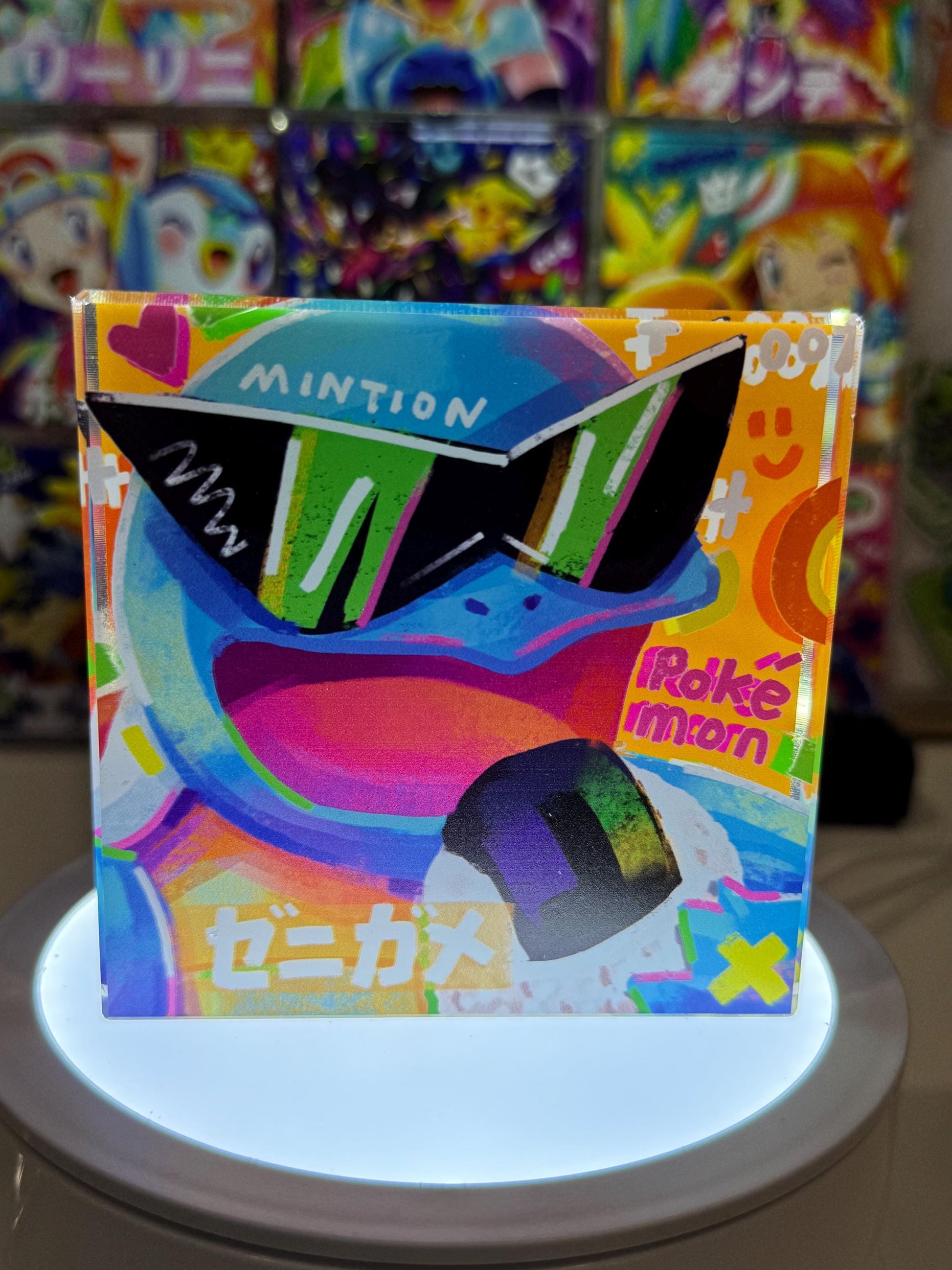 Squirtle CustomMade Pokemon Acrylic Crystal Block-10cm Handcrafted Gift for Collectors TCG PTCG-Pikachu Charizard Original Display Art