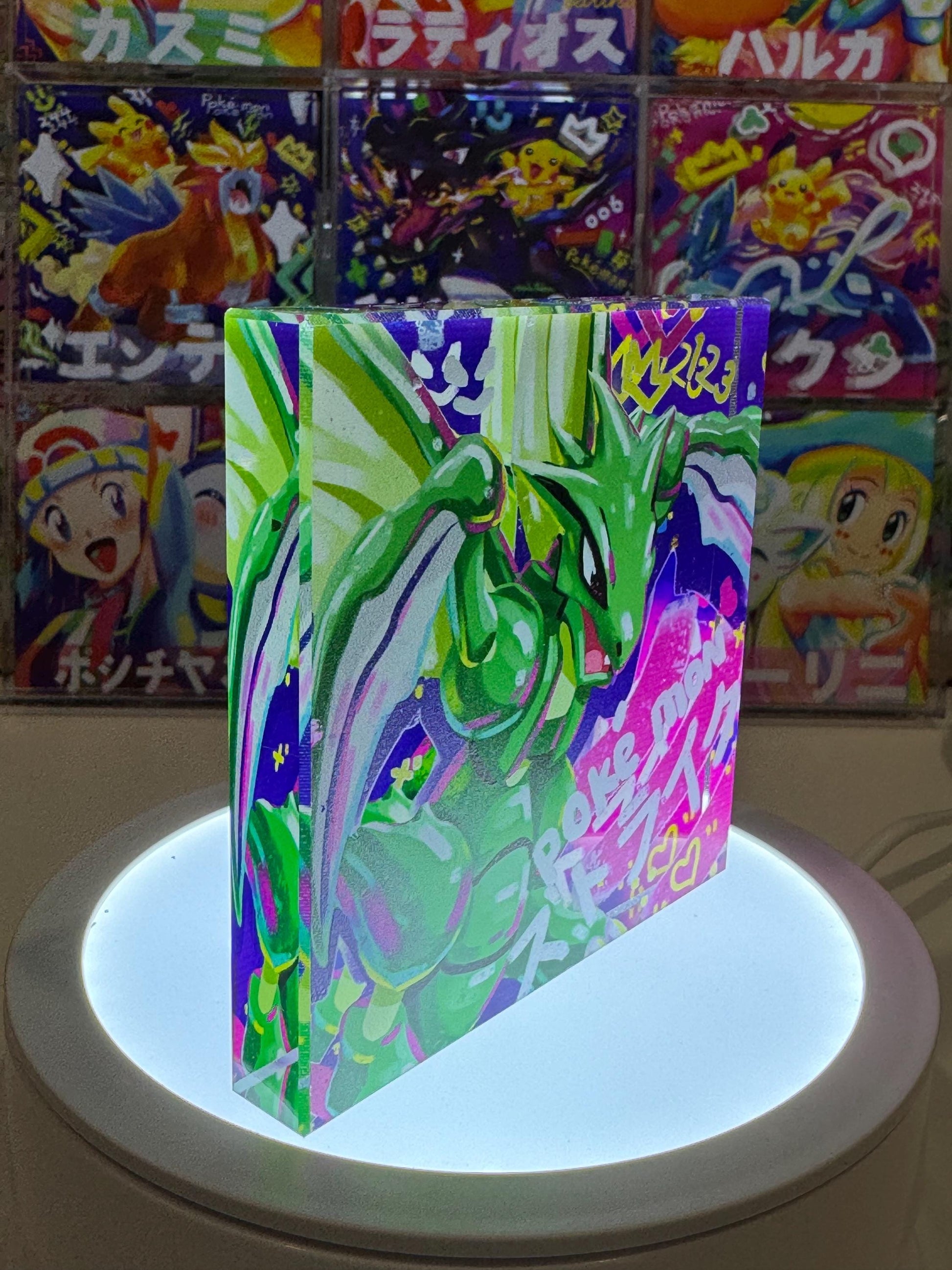 Scyther CustomMade Pokemon Acrylic Crystal Block-10cm Handcrafted Gift for Collectors TCG PTCG-Pikachu Charizard Original Display Art