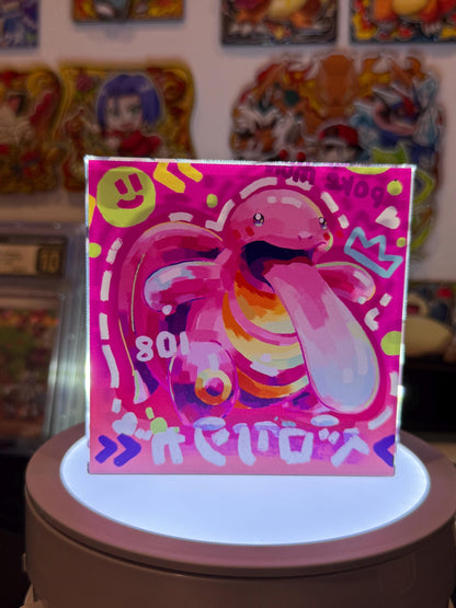 Lickitung CustomMade Pokemon Crystal Acrylic Block 10cmx10cmx1.5cm-Gift For him-Pokemon fan-Pokemon TCG PTCG-Pikachu Charizard Full Art