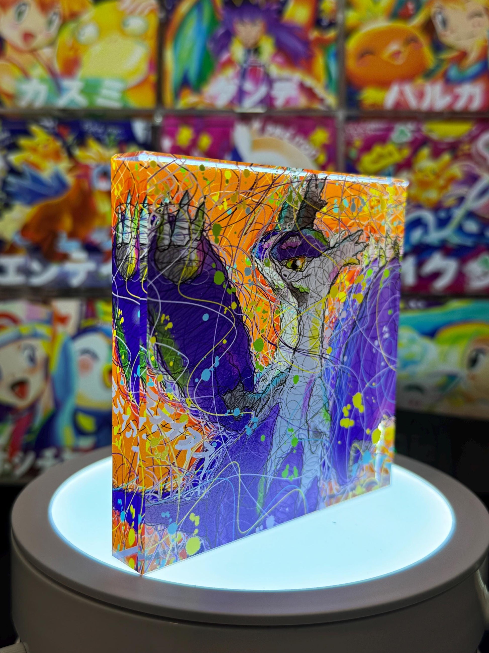 Latios CustomMade Pokemon Crystal Acrylic Block 10cmx10cmx1.5cm-Gift For him-Pokemon fan-Pokemon TCG PTCG-Pikachu Charizard Full Art