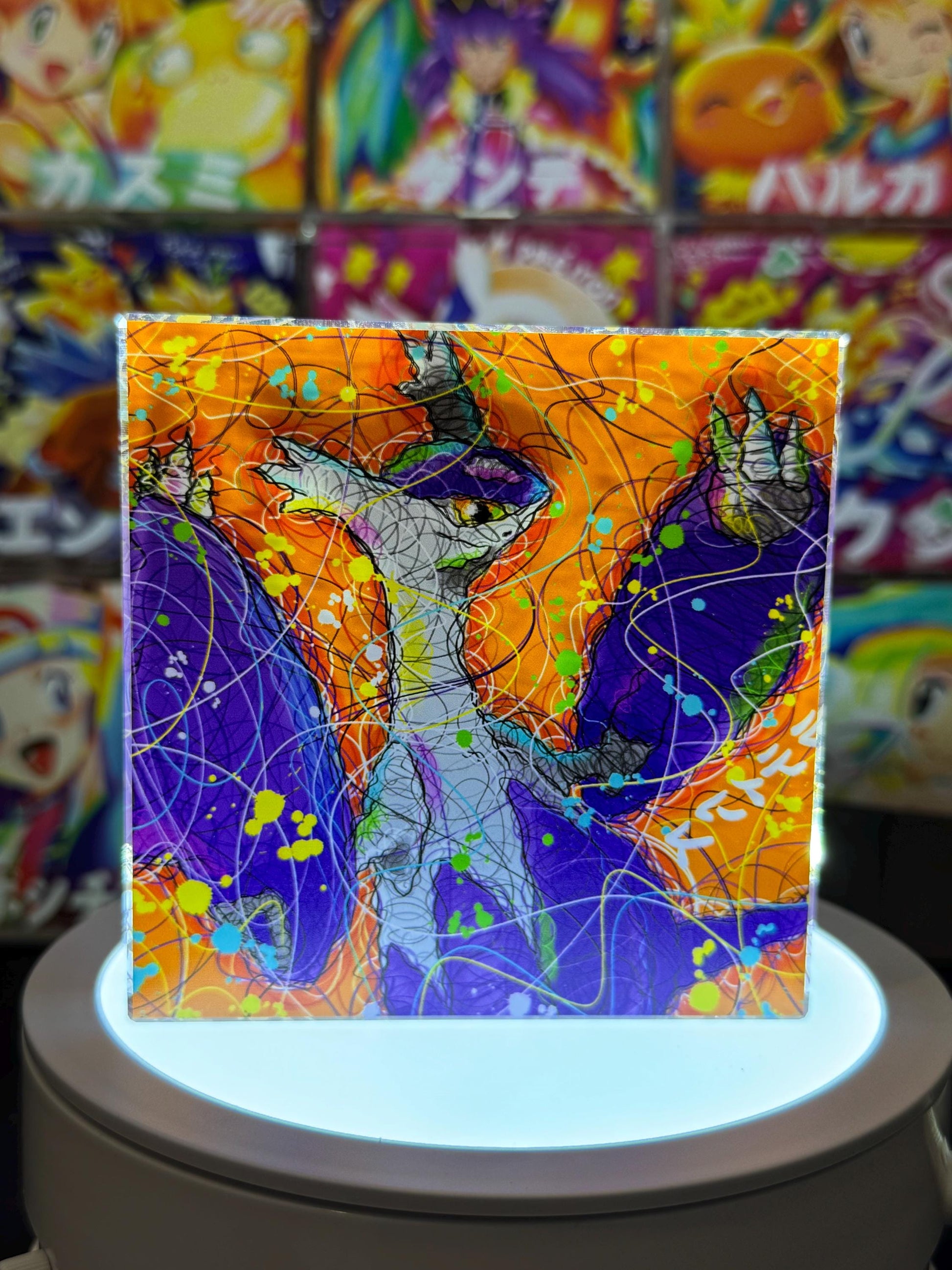 Latios CustomMade Pokemon Crystal Acrylic Block 10cmx10cmx1.5cm-Gift For him-Pokemon fan-Pokemon TCG PTCG-Pikachu Charizard Full Art