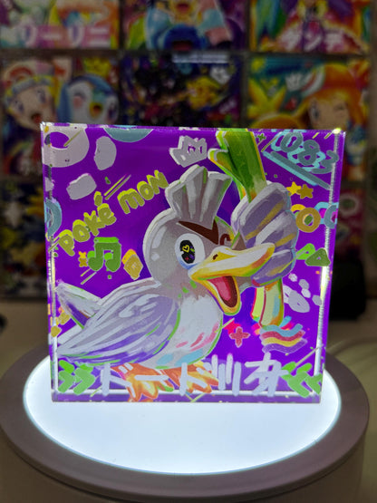 Farfetch’d CustomMade Pokemon Acrylic Crystal Block-10cm Handcrafted Gift for Collectors TCG PTCG-Pikachu Charizard Original Display Art