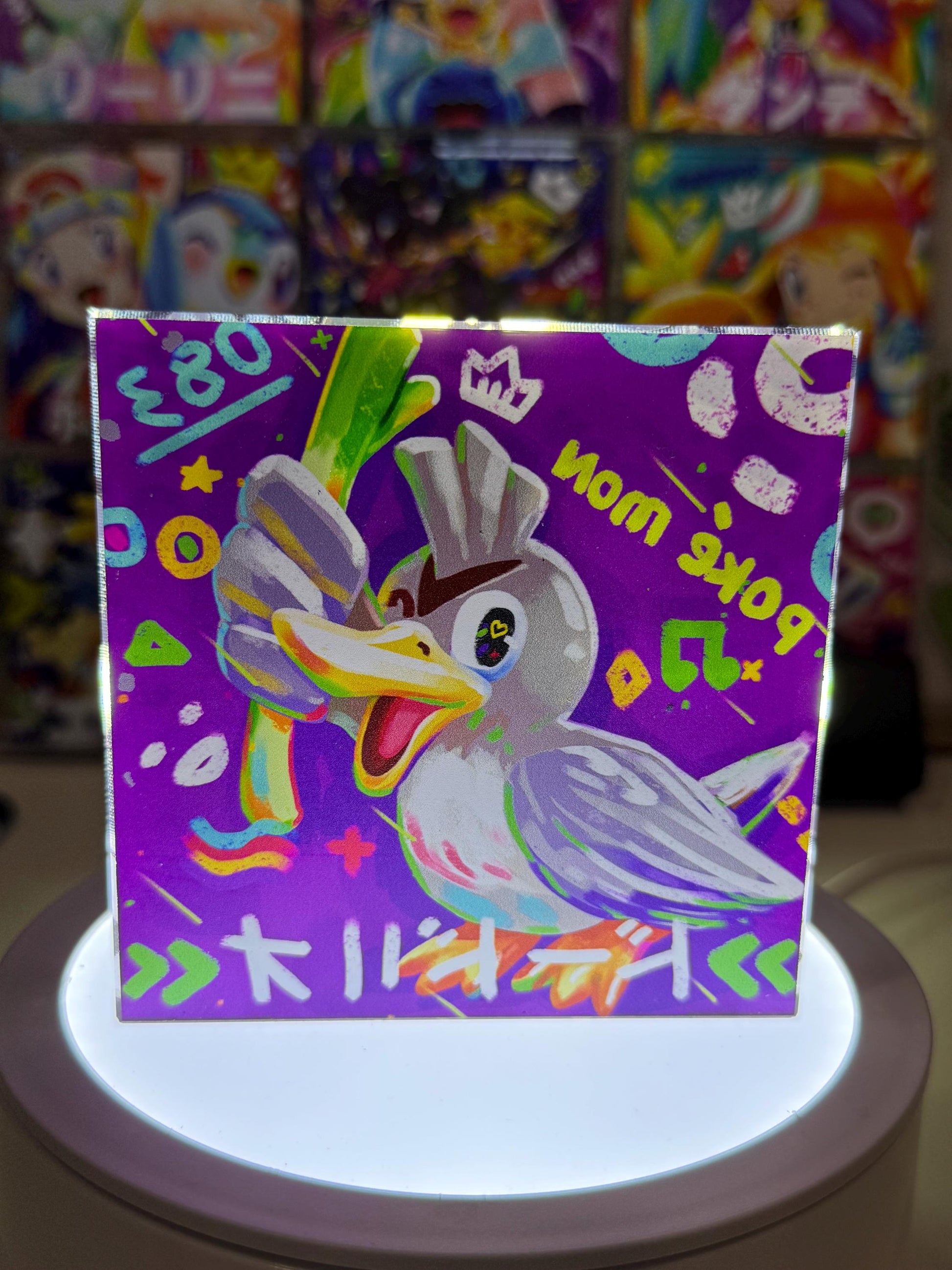 Farfetch’d CustomMade Pokemon Acrylic Crystal Block-10cm Handcrafted Gift for Collectors TCG PTCG-Pikachu Charizard Original Display Art